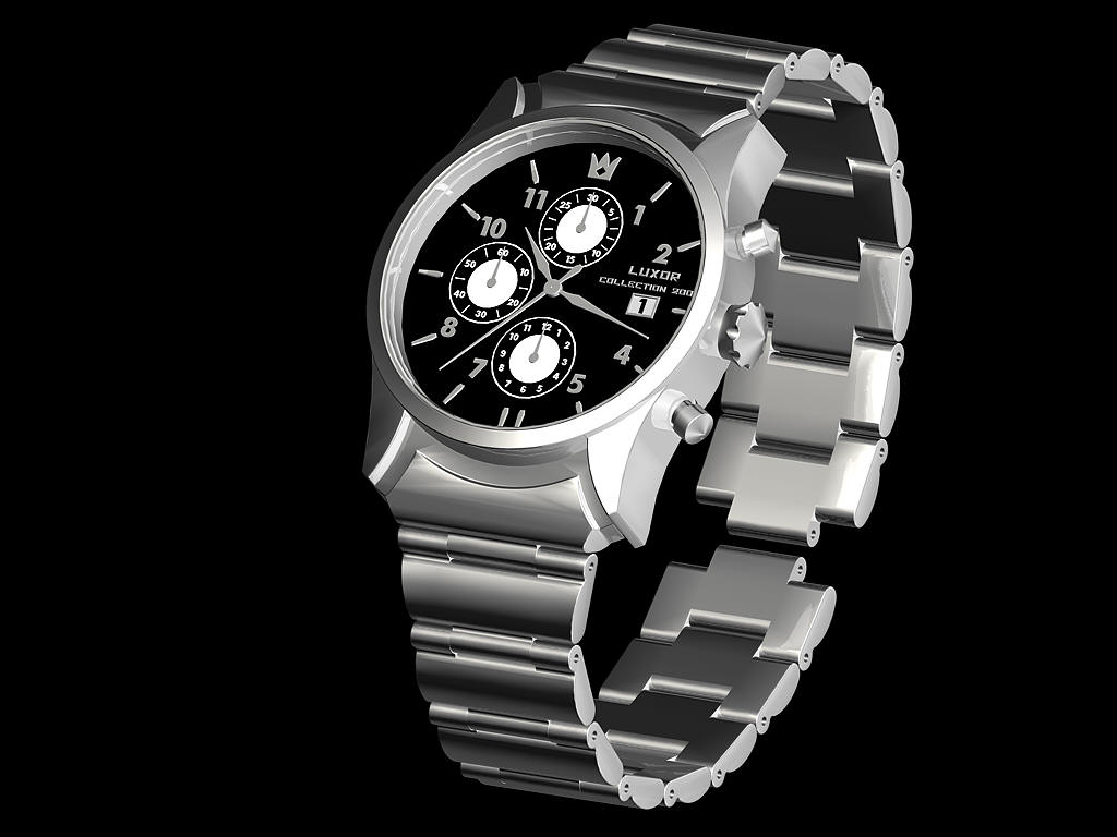 3D-Entwurf des Chronographen Luxor 2002 von Giuseppe Del Cioppo